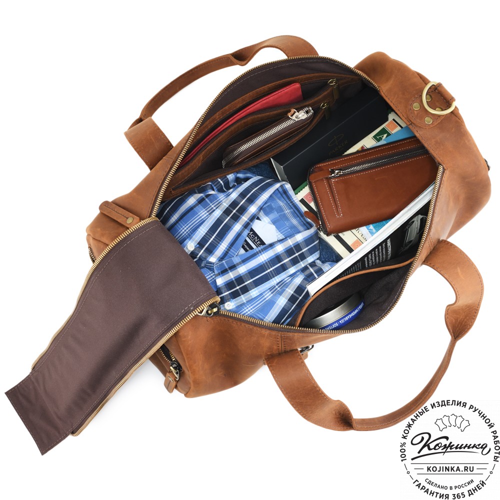  Кожаная сумка "Тайлер" (коричневый крейзи) 